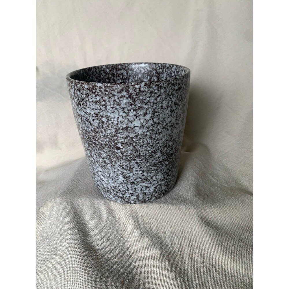 Vase 7" Chocolate Brown Specked Tierra by Circa - Minimalist Retro 60’s EUC